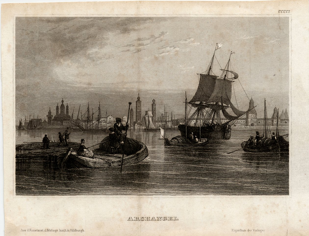 阿尔汉格尔斯克美景，1833年 作者 不明