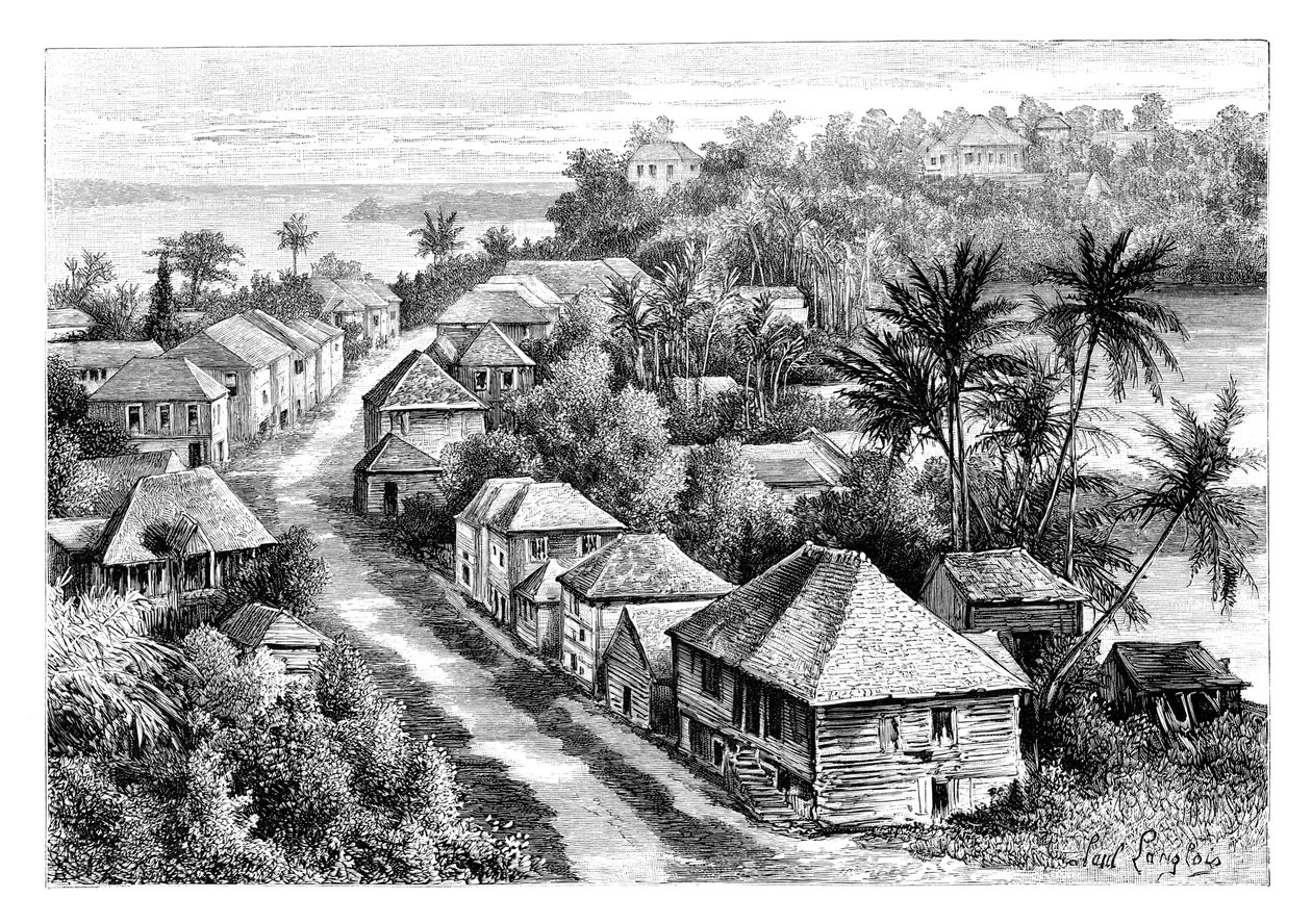 瓜德罗普岛，巴斯特尔的景色，c1890年 作者 不明