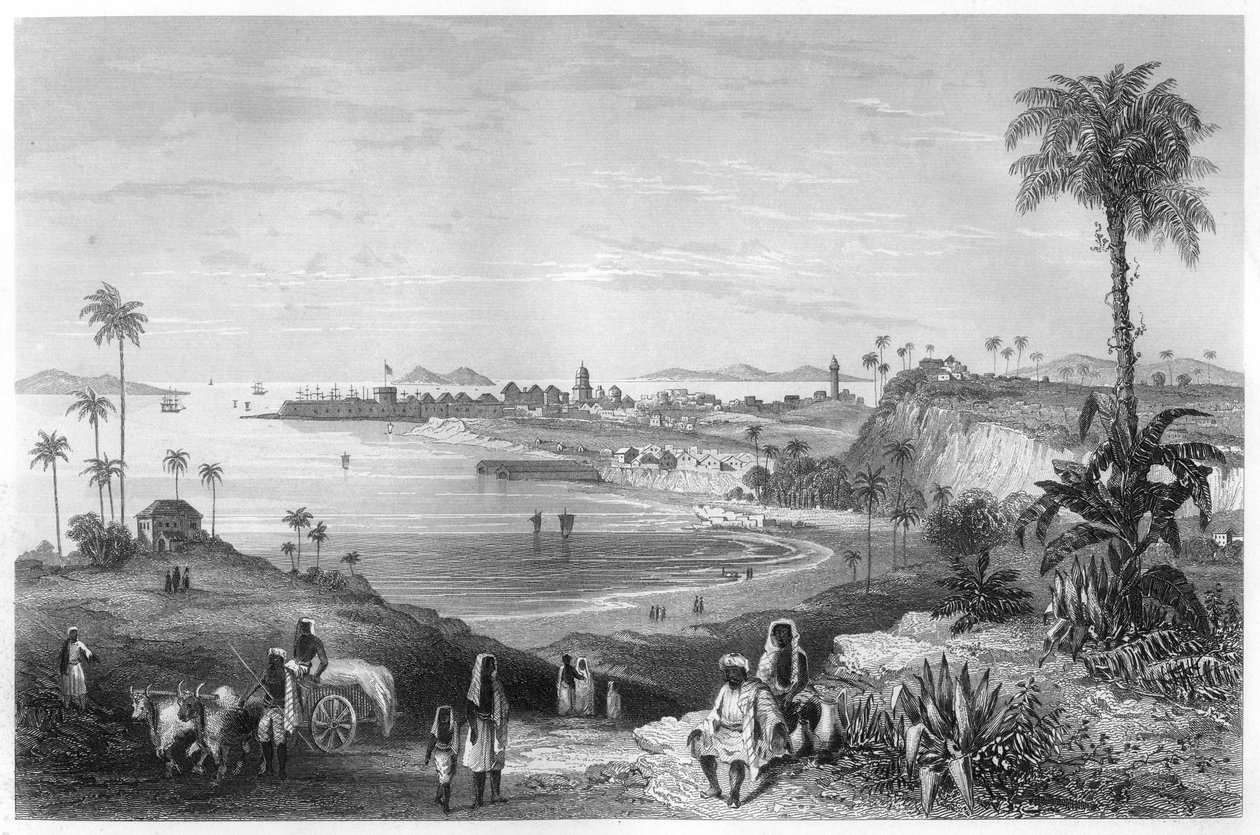 孟买显示堡垒，c1860的视图 作者 不明