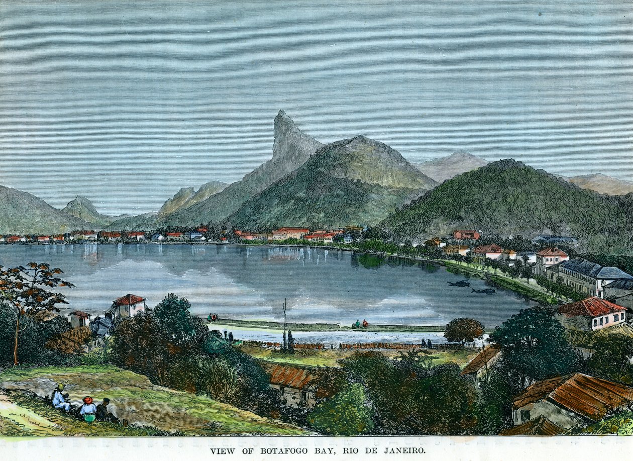 巴西里约热内卢Botafogo湾景观，大约1880年 作者 不明