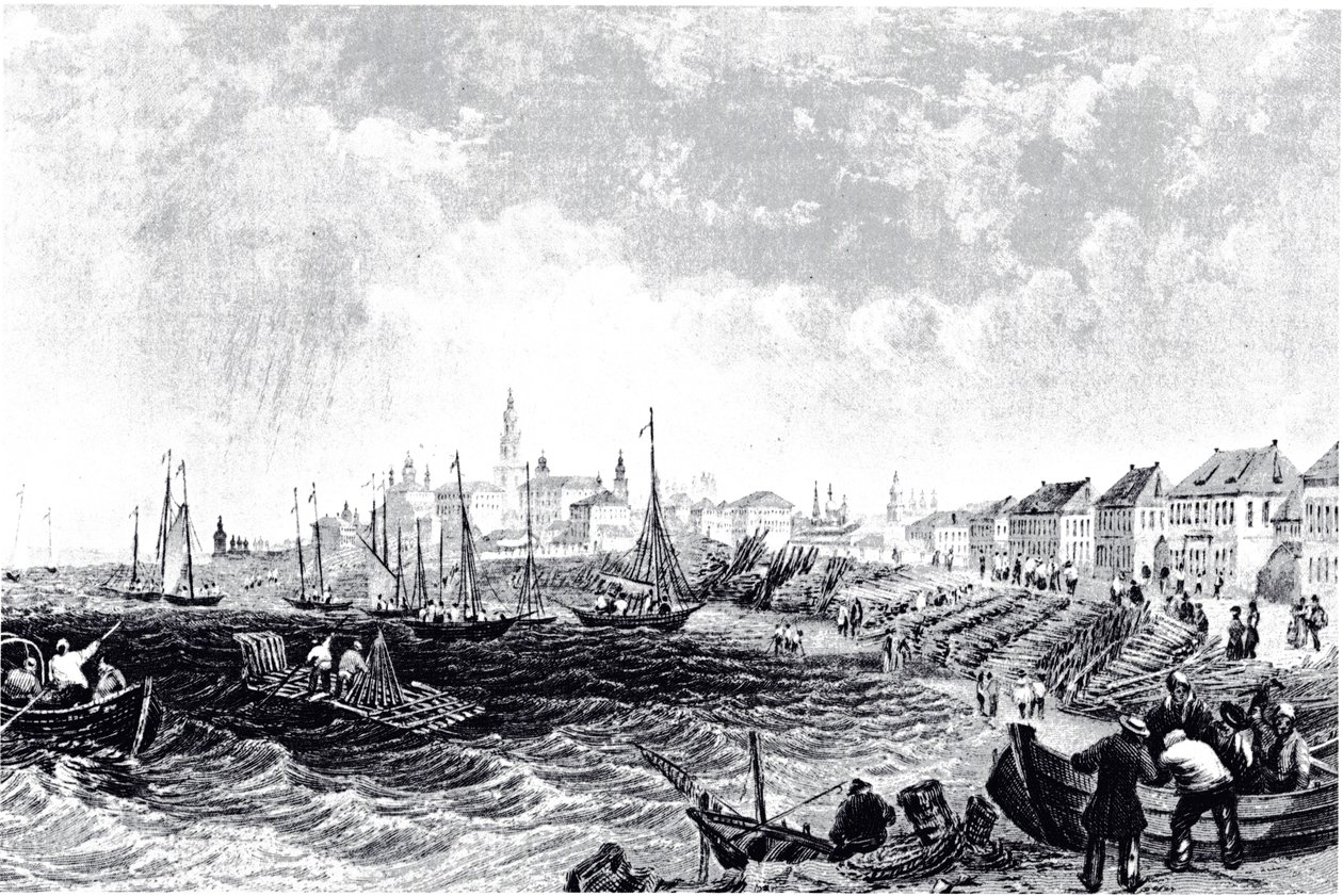 大约1835年的科斯特罗马景色 作者 不明