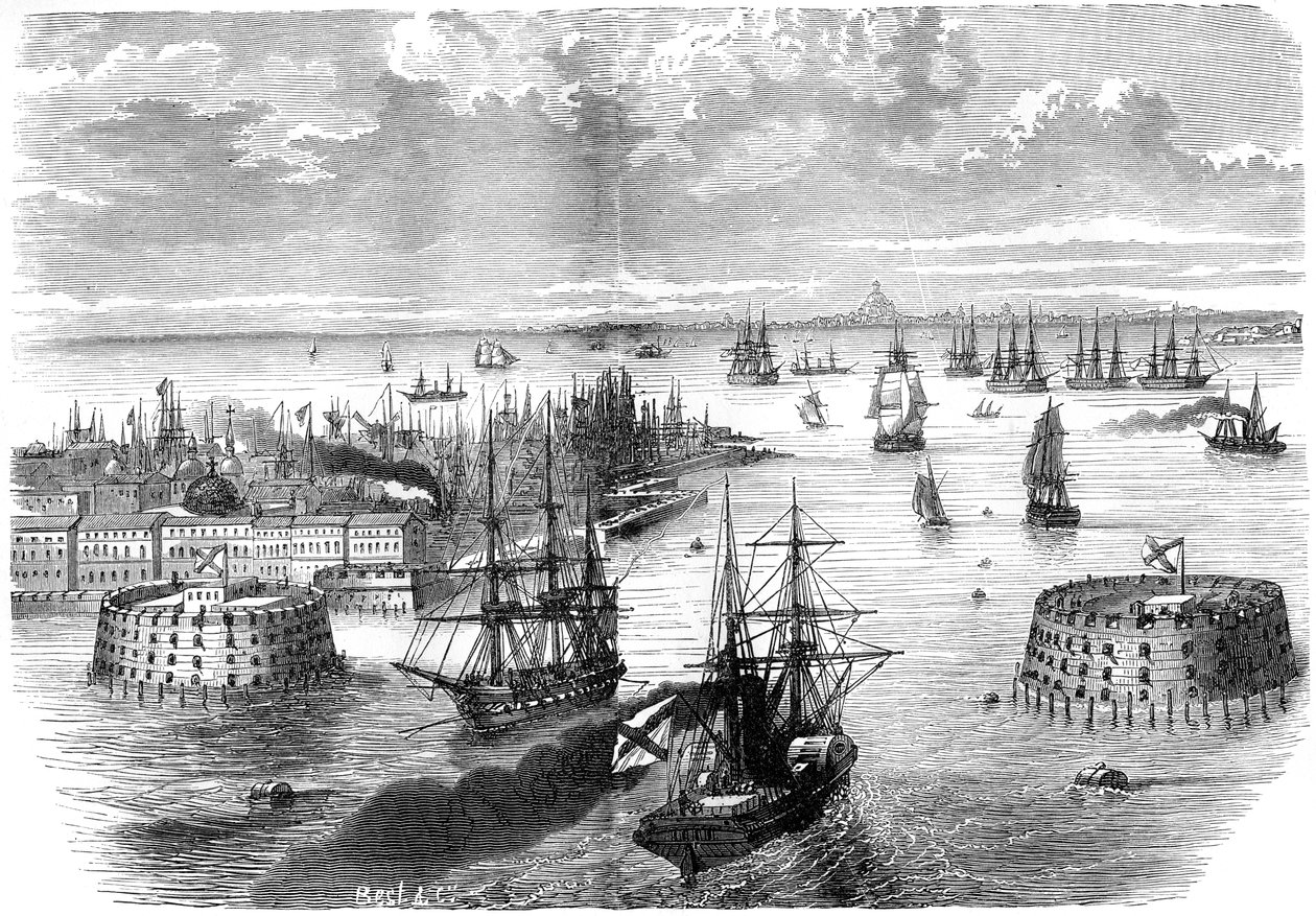 1882-1884年，俄罗斯克朗施塔特视图 作者 不明