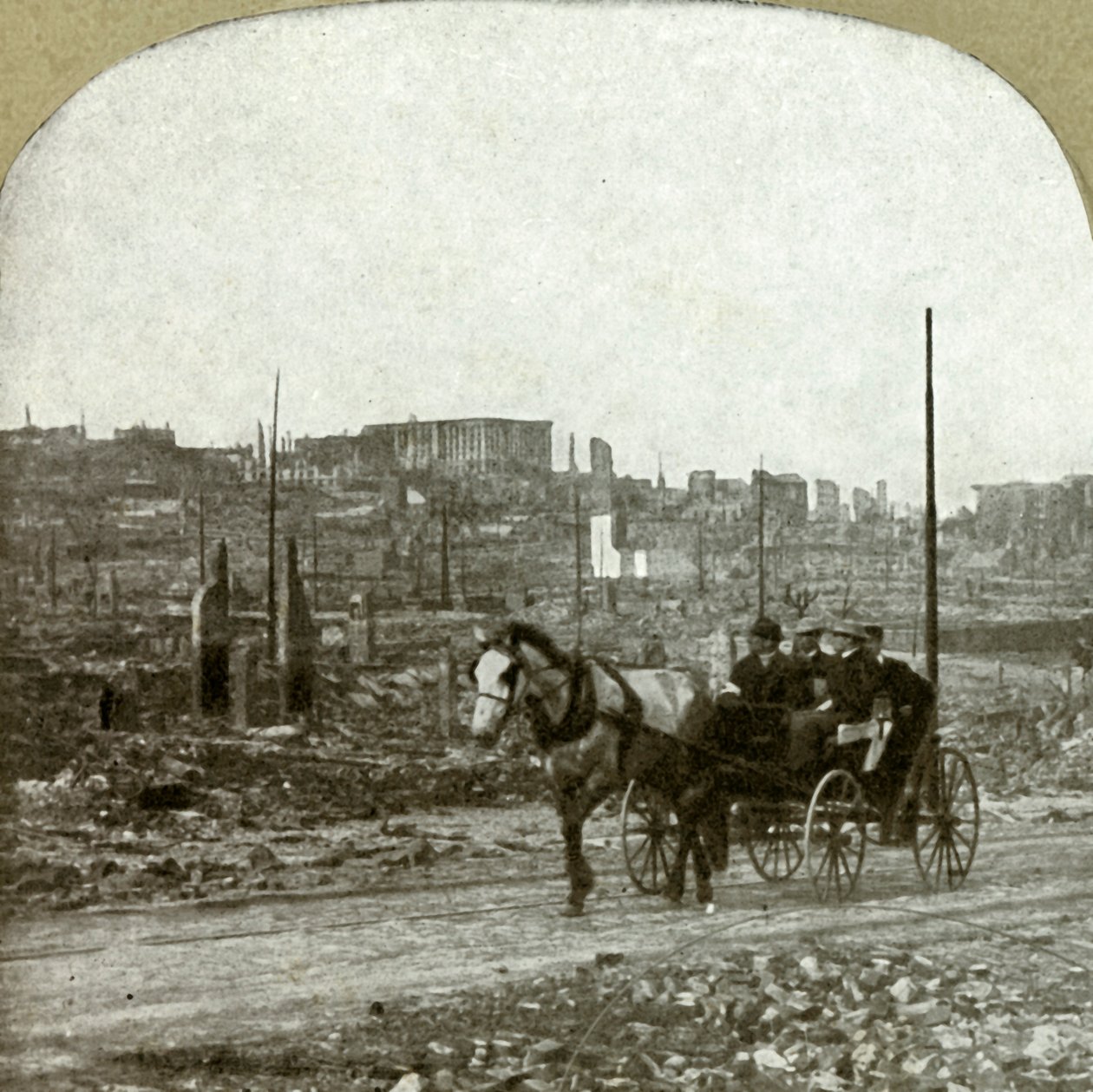 诺布山的景色。百万富翁居住区，1906年。 作者 不明