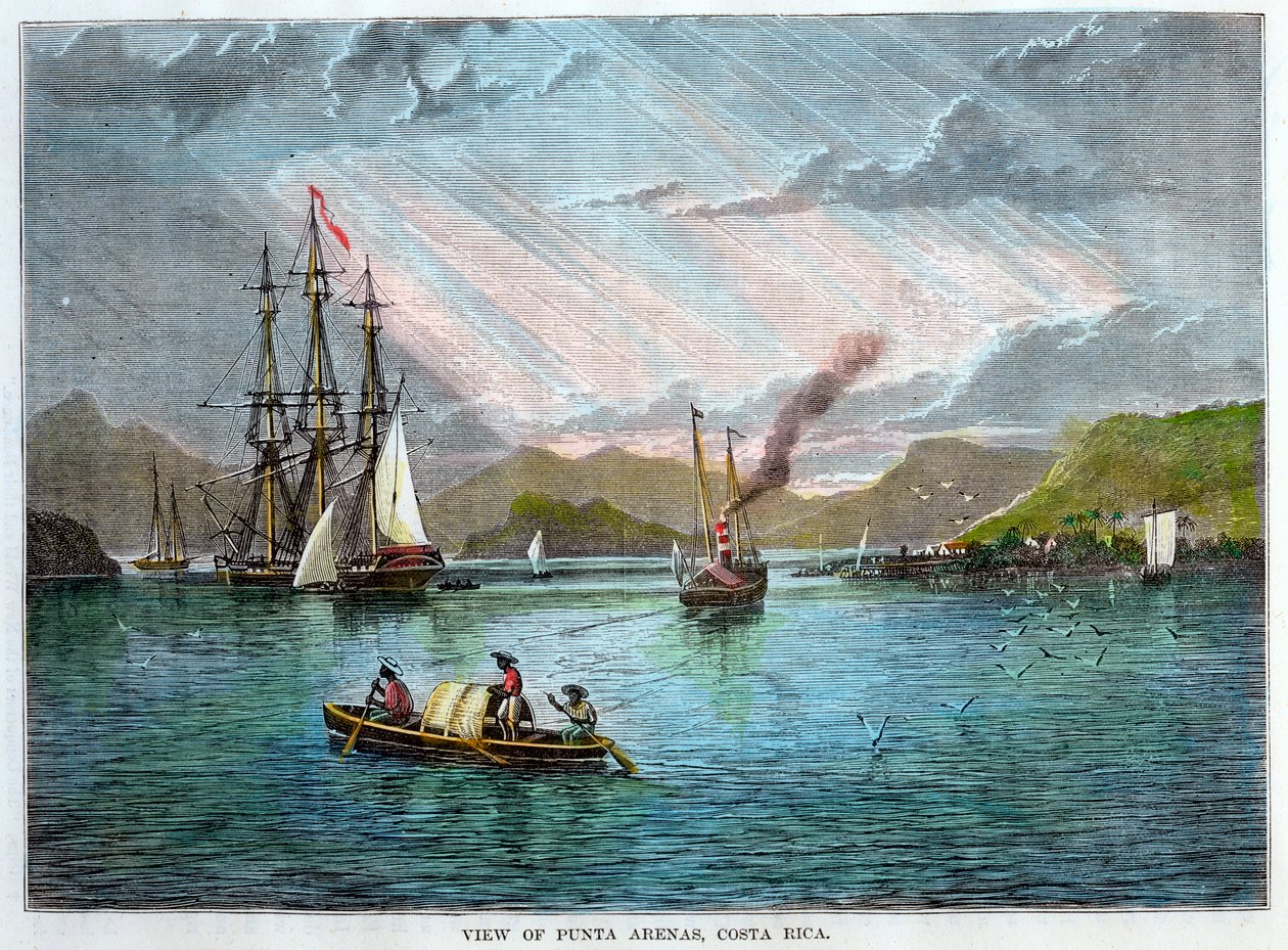 哥斯达黎加蓬塔阿雷纳斯观，c1880 作者 不明