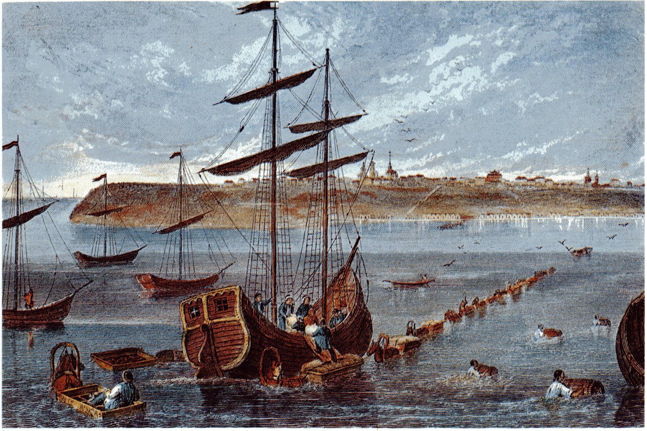 塔甘罗格的景观，c。 1840年 作者 不明