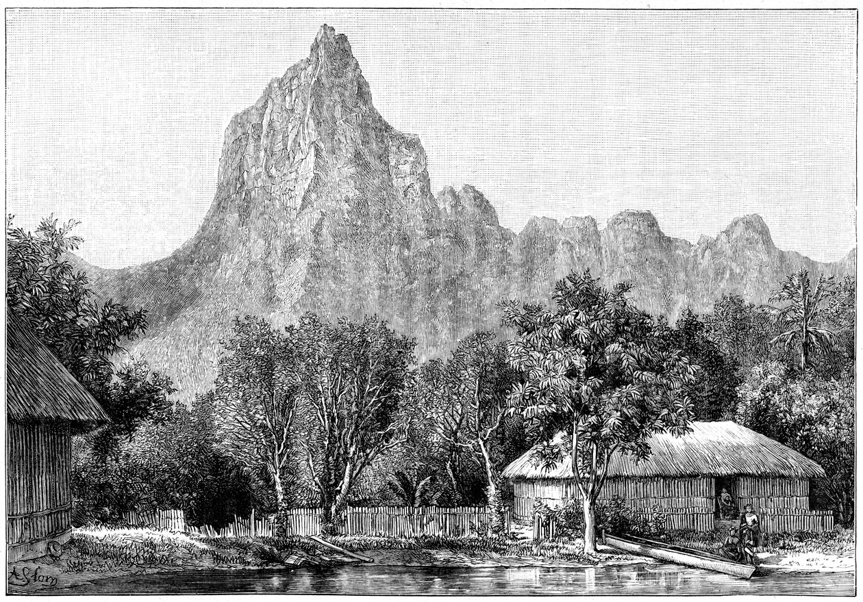 大溪地风景，1898年 作者 不明