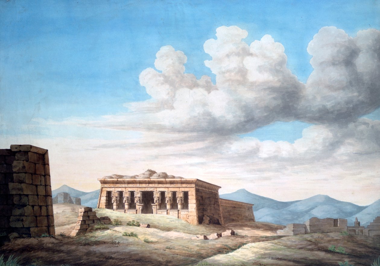 埃及神庙，登德尔（Dendera），19世纪 作者 不明