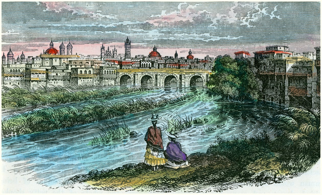 从里马克河（Ricac）到秘鲁首都利马市（c1875）的景色 作者 不明