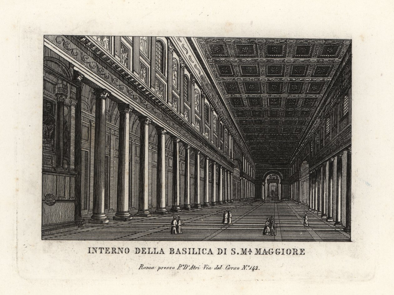 View of the interior of the Basilica di Santa Maria Maggiore, Church of Saint Mary Major, Rome 作者 不明