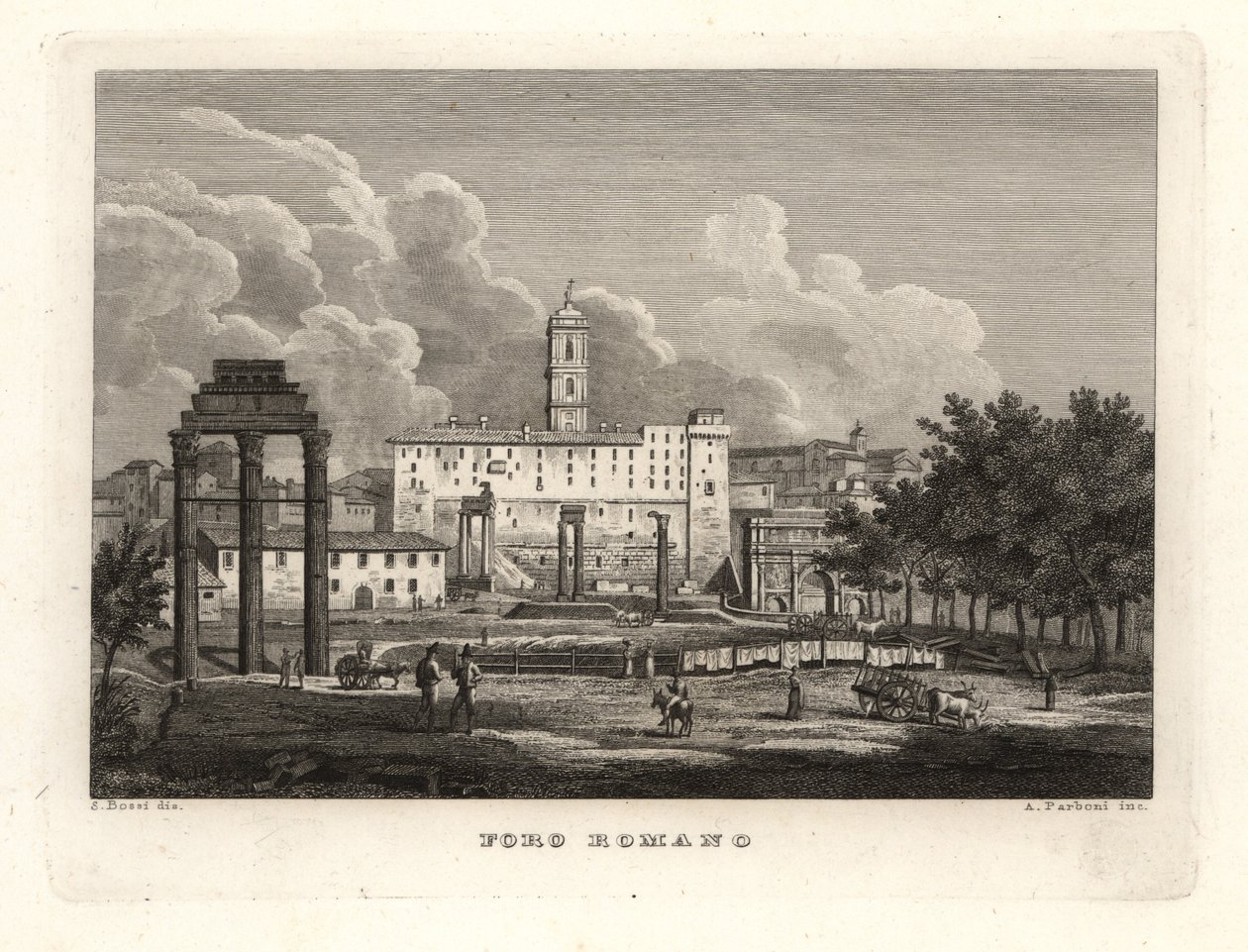 View of the ruins of the Roman Forum, Foro Romano 作者 不明