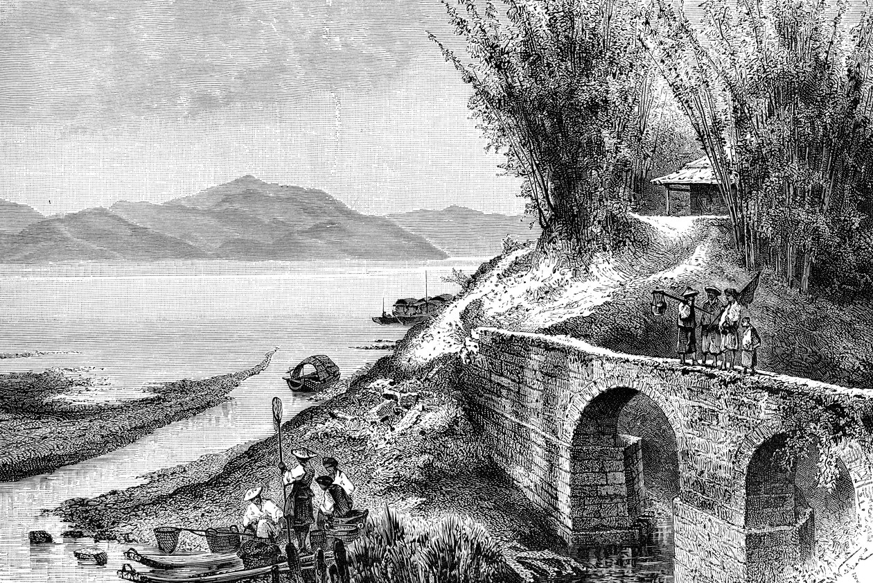大约在1890年的杨子江上观 作者 不明