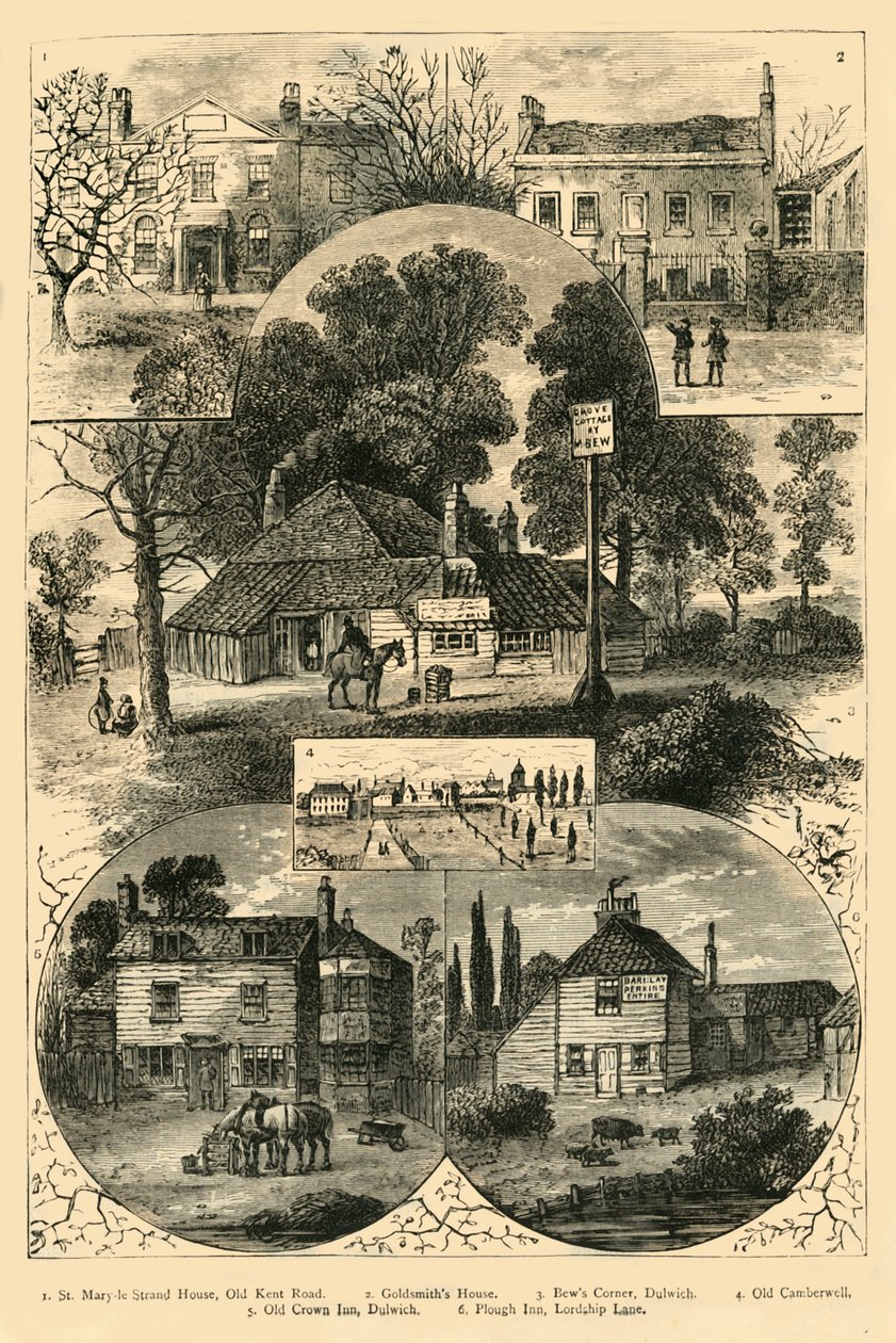 坎伯韦尔和德威奇的景色，c1878年。 作者 不明