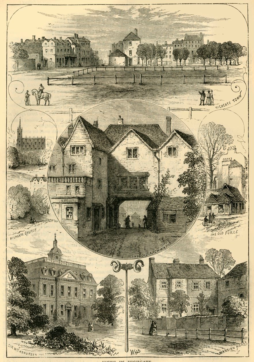 海格特（Highgate）的景观，c1876。 作者 不明