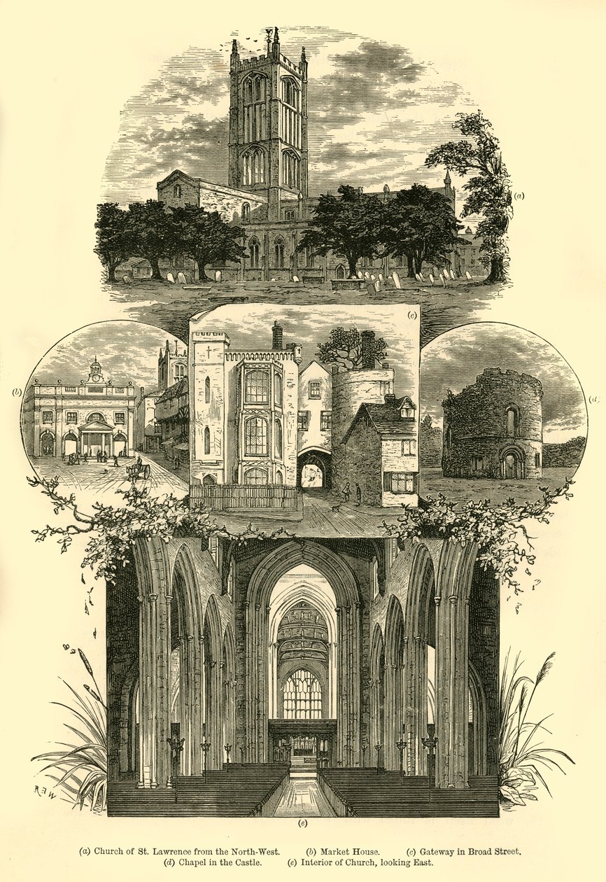 拉德洛（Ludlow）的景色，1898年。 作者 不明