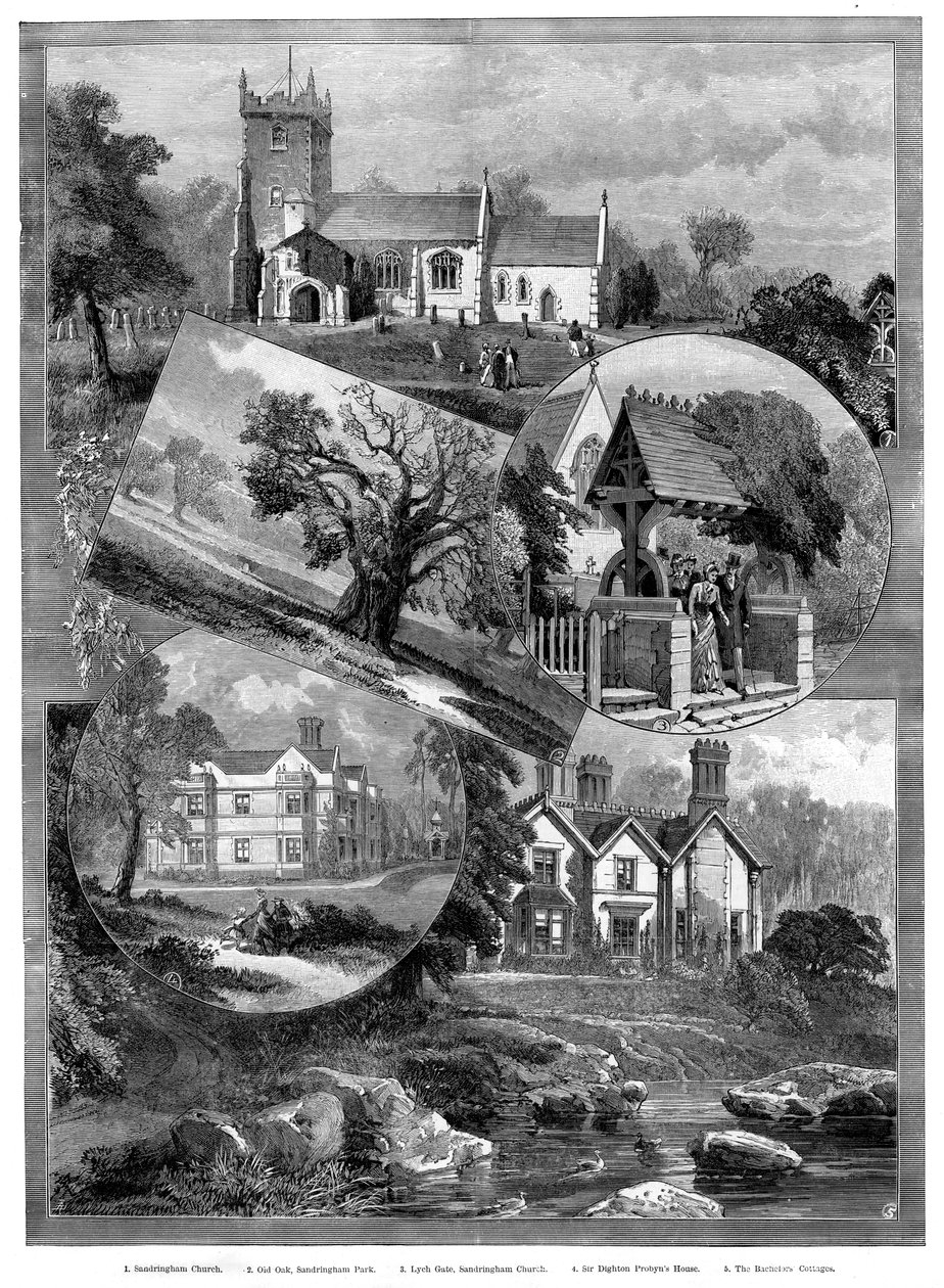 桑德灵厄姆的风景，诺福克，1887年 作者 不明