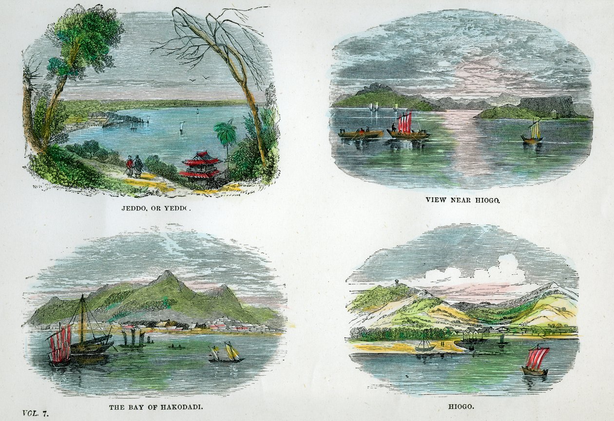 1880年日本主要城镇和港口的风景 作者 不明