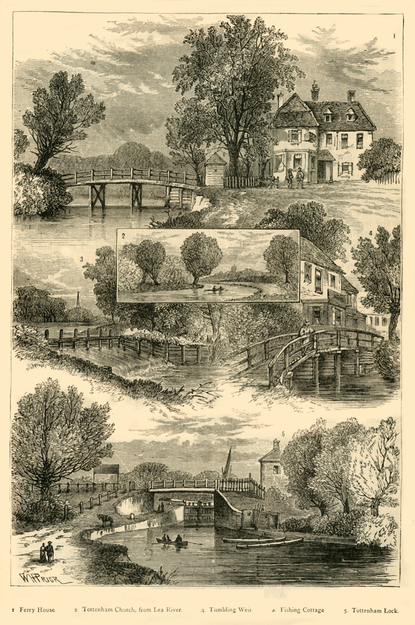 利河上的风景，c1876年。 作者 不明