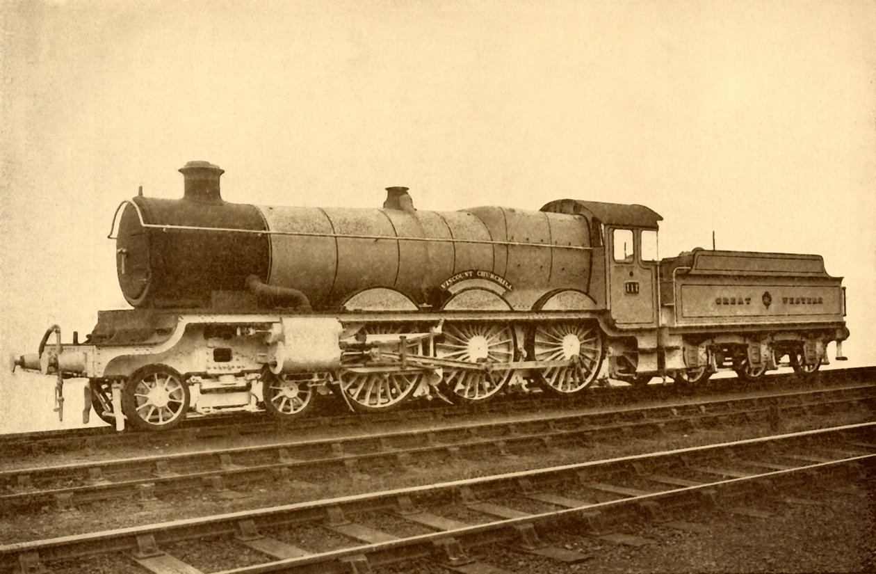 丘吉尔子爵4-6-0，1930年。 作者 不明