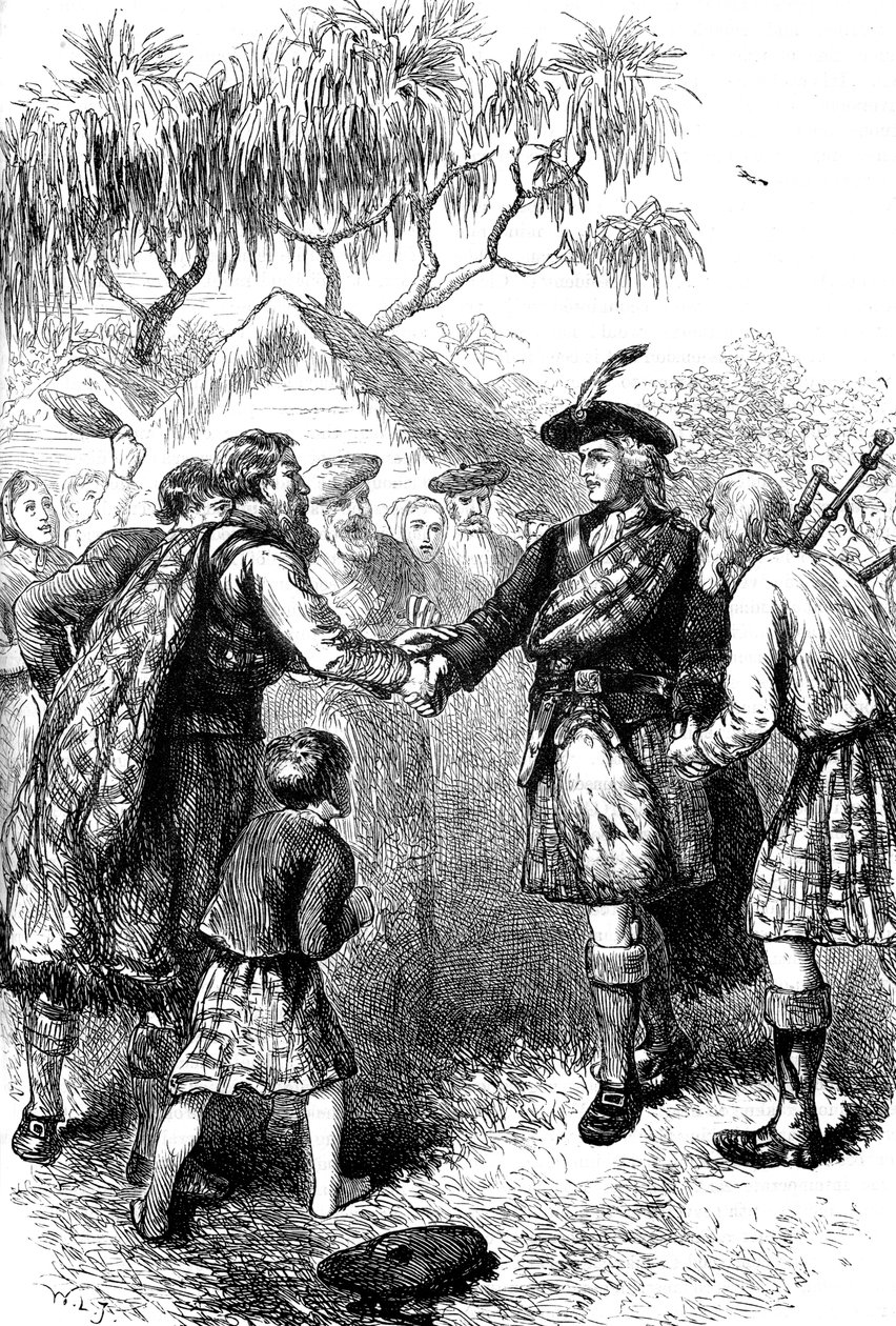 詹姆斯·奥格洛索普（James Oglethorpe）到佐治亚州高地殖民地参观，大约在17世纪30年代至1880年 作者 不明