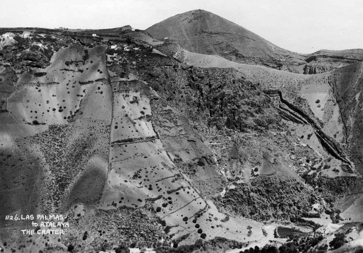 拉斯帕尔马斯和阿塔拉亚火山口，大加那利岛，西班牙加那利群岛，二十世纪 作者 不明