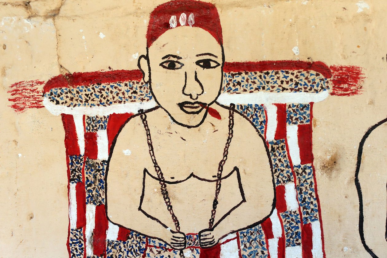 Voodoo wall painting on a convent. Togoville, Togo 作者 不明