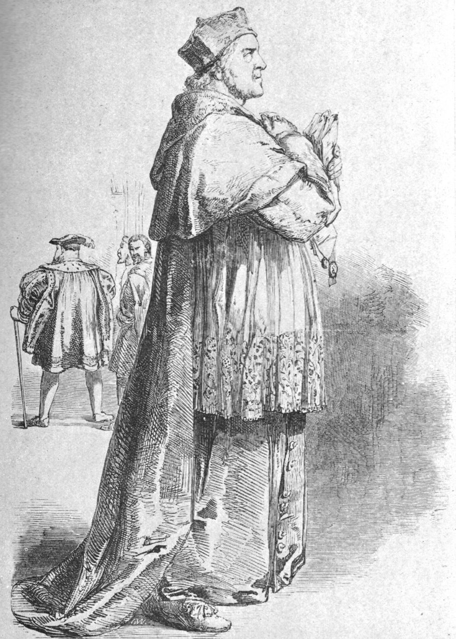 麦考迪（W. Macready），1901年中叶，饰演沃尔西（枢机主教）。 作者 不明