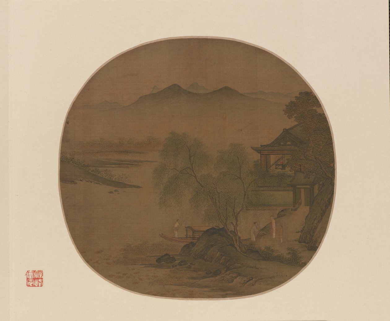 等待渡口，13世纪。 作者 不明