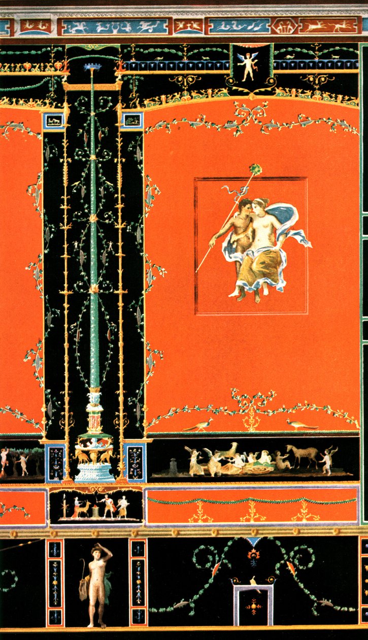 墙壁装饰，意大利庞贝城，1928年。 作者 不明