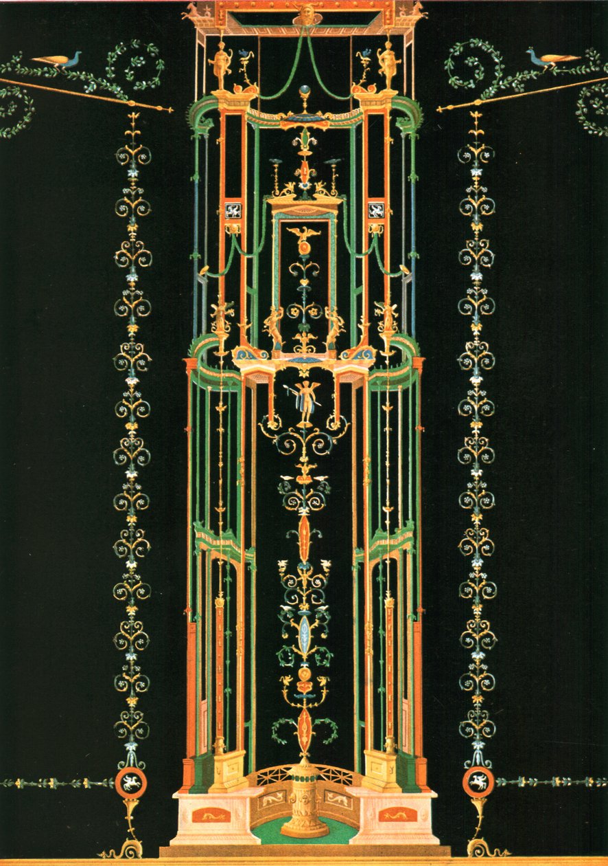 墙壁装饰，意大利庞贝城，1928年。 作者 不明