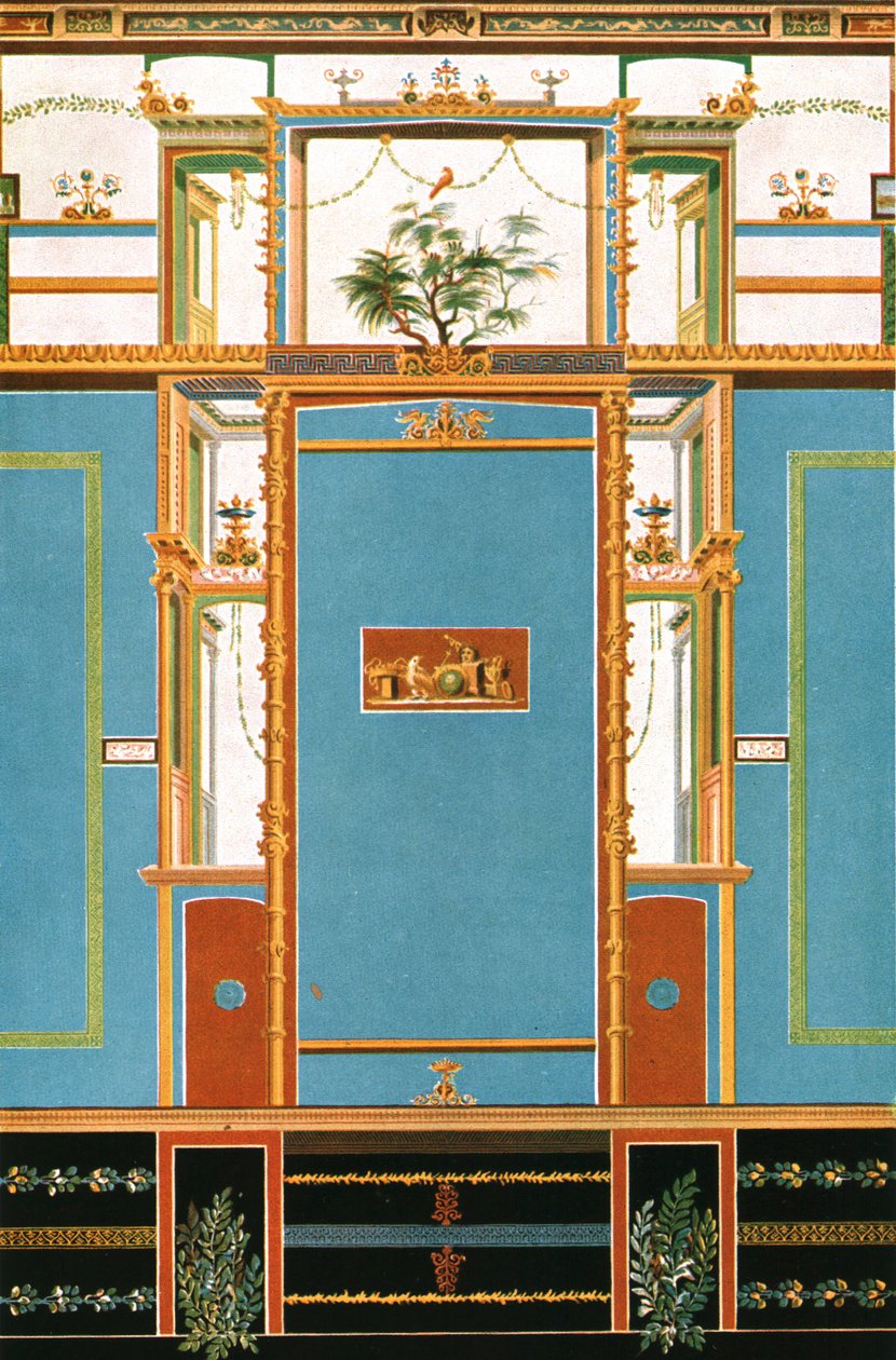 墙壁装饰，意大利庞贝城，1928年。 作者 不明
