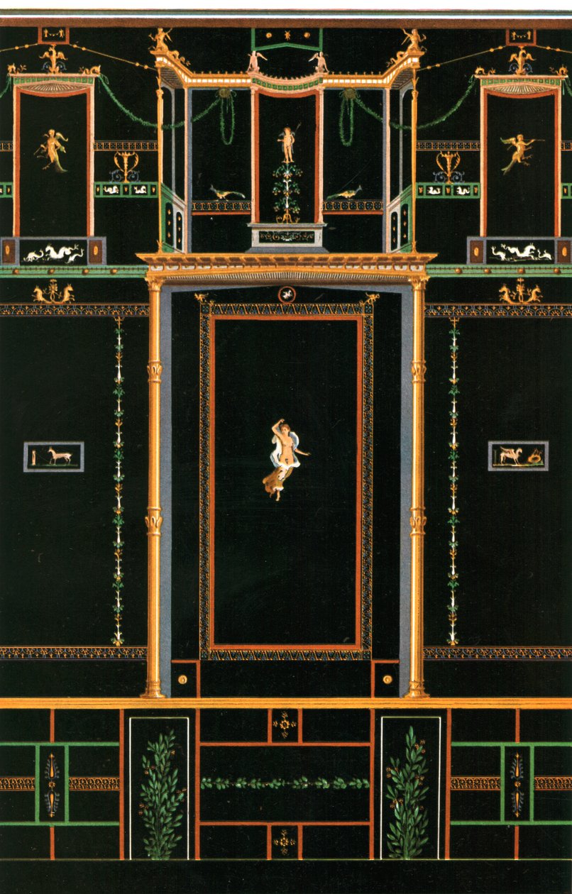 墙壁装饰，意大利庞贝城，1928年。 作者 不明