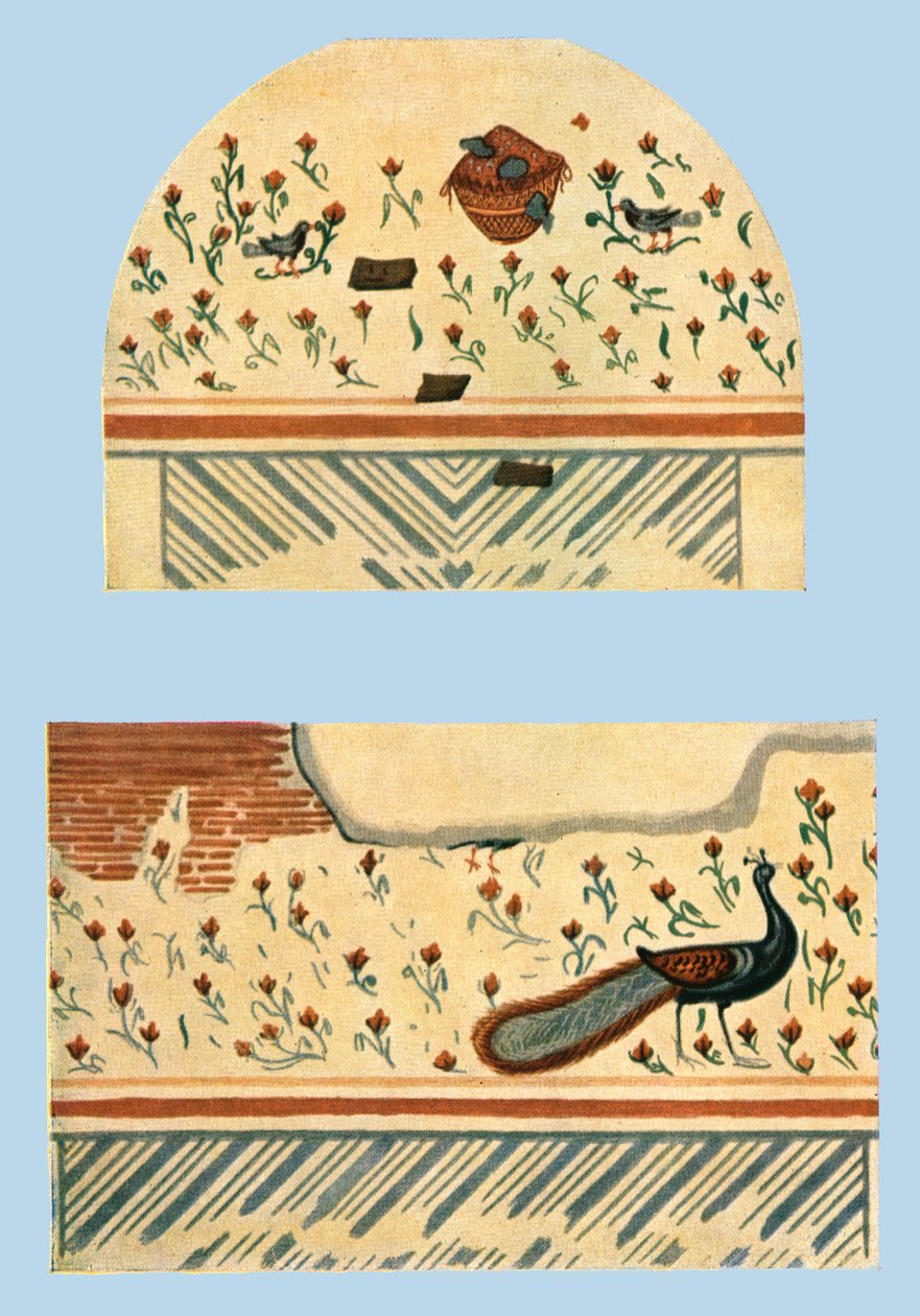 1928年，土耳其萨尔（Sart），基督教坟墓中的壁画。 作者 不明