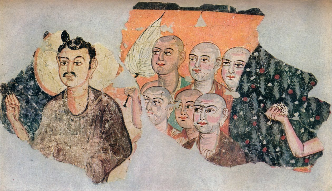 从c300的Miran的一座神社被破坏中恢复了墙粉 作者 不明