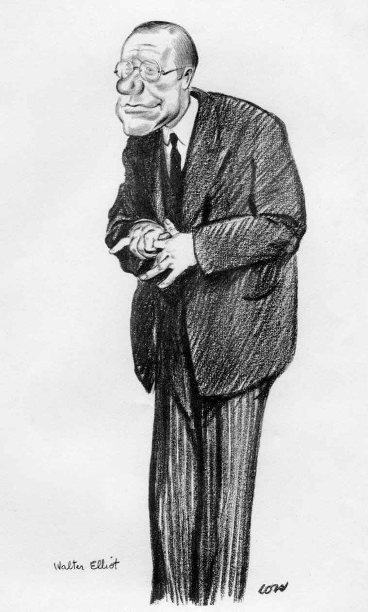 苏格兰工会主义者政治家沃尔特·艾略特（Walter Elliot），1933年 作者 不明