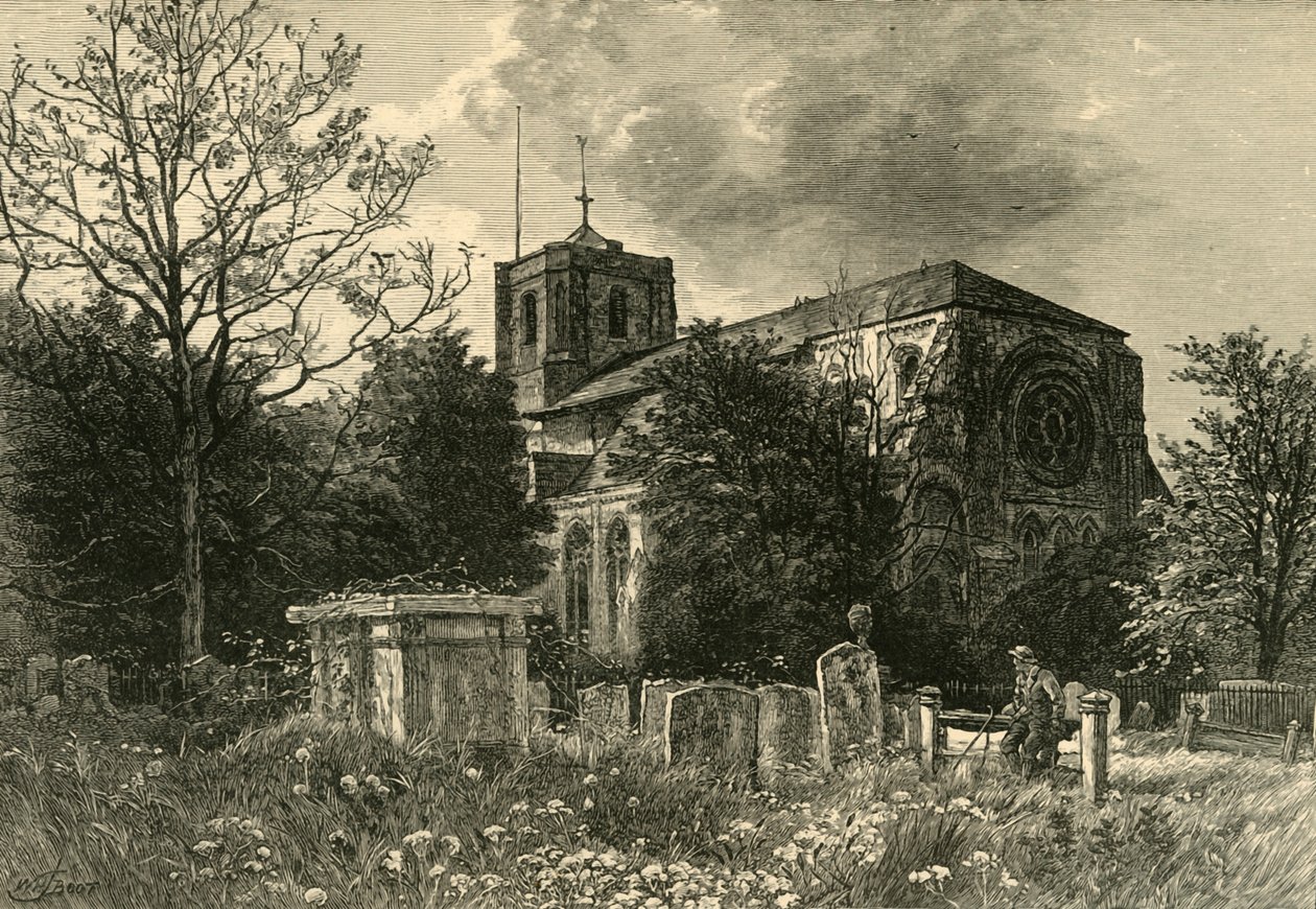 沃尔瑟姆修道院（Waltham Abbey），1898年。 作者 不明