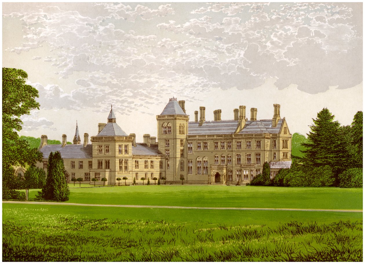 沃里克郡沃尔顿庄园（Walton Hall），沃伦·霍尔（Baronet Mordaunt）的住所，c1880 作者 不明