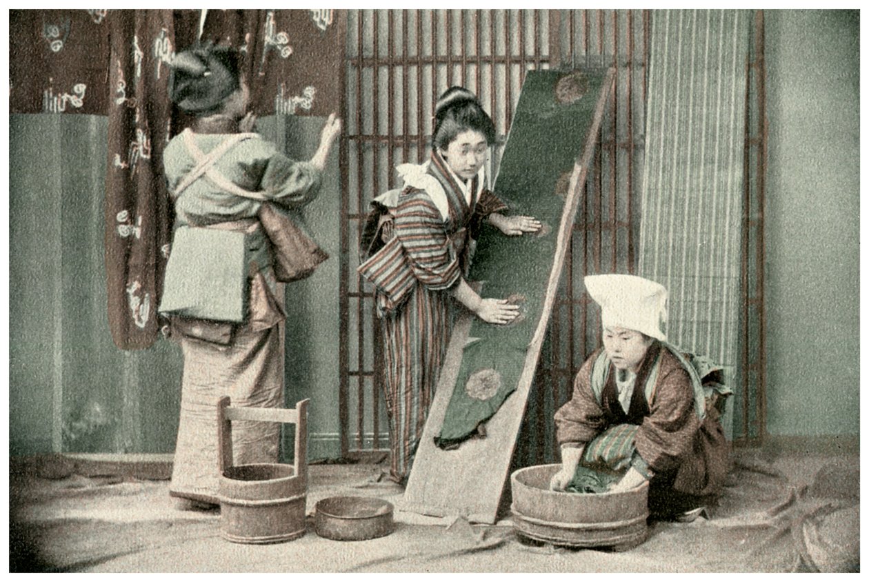 洗和服，日本，1904年 作者 不明