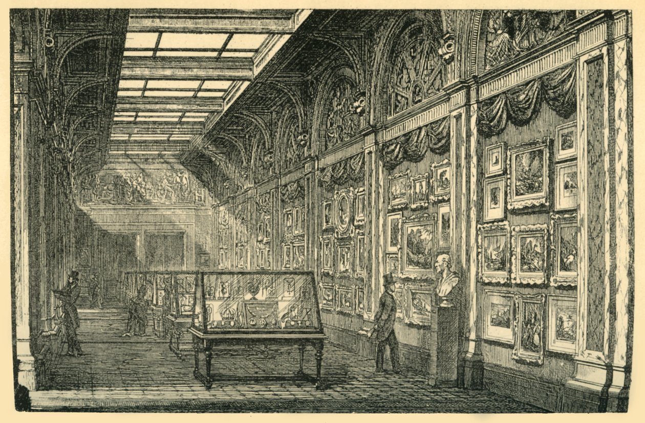 水彩色画廊，1860年代，1881年。 作者 不明