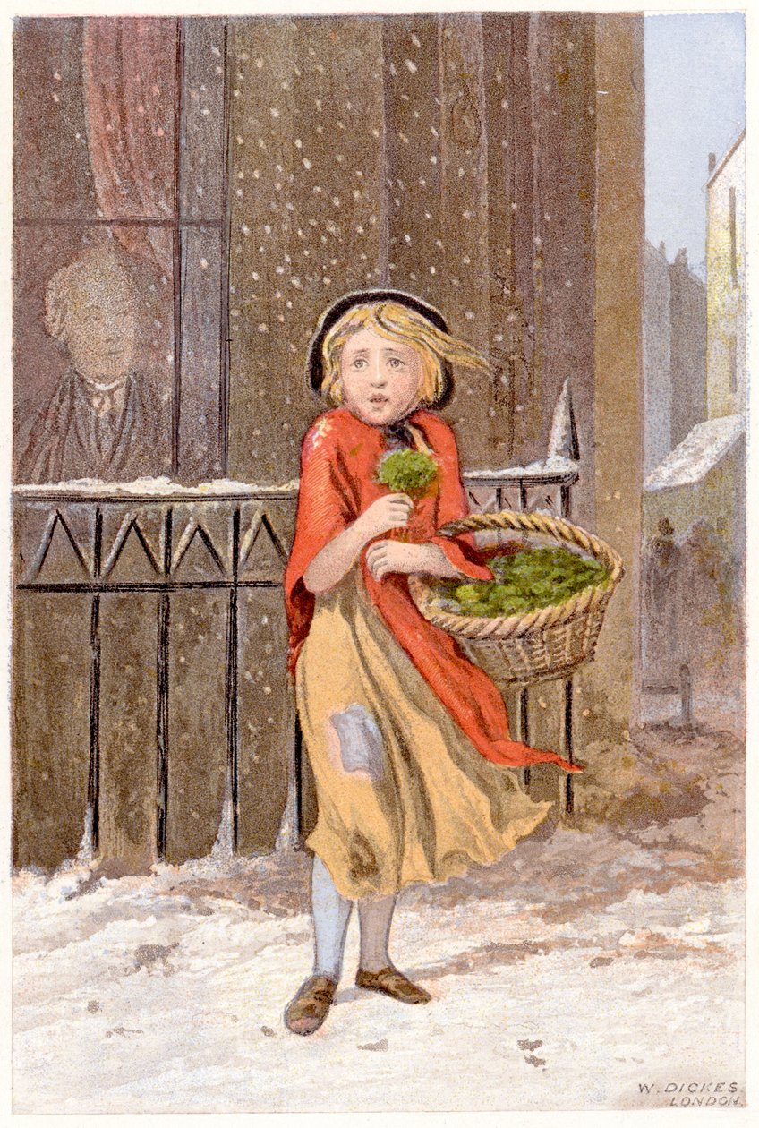 卖水芹的人，约1880年 作者 不明