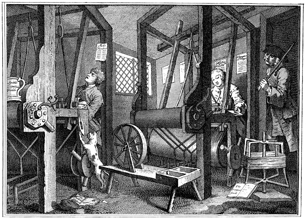 织造在Spitalfields，伦敦，1747 1894 作者 不明