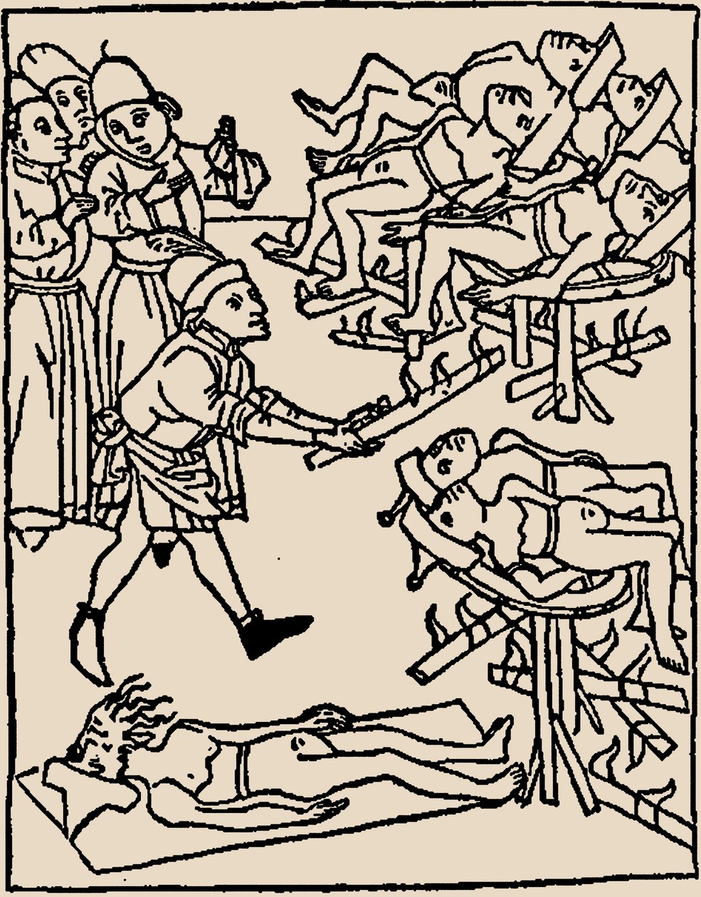 井中毒：犹太人的酷刑，1475年。 作者 不明