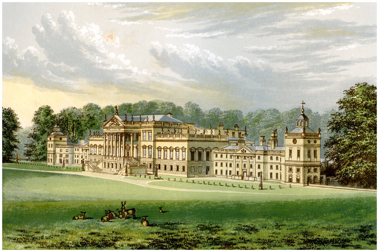 温特沃斯·伍德豪斯（Wentworth Woodhouse），约克郡，伯爵·菲茨威廉伯爵（Earl Fitzwilliam）住所，c1880 作者 不明