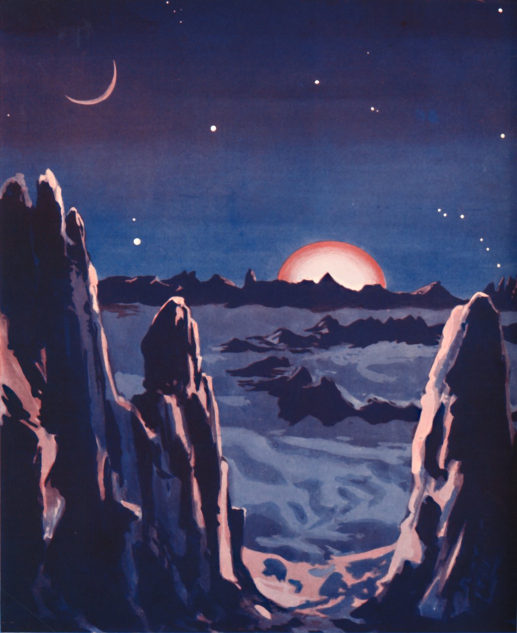 月球上的日出一定是什么样，1935年 作者 不明