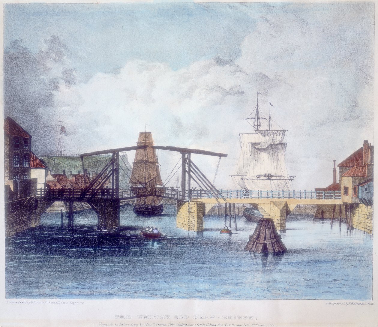 约克郡惠特比海港，在埃斯克河口，c1833年 作者 不明