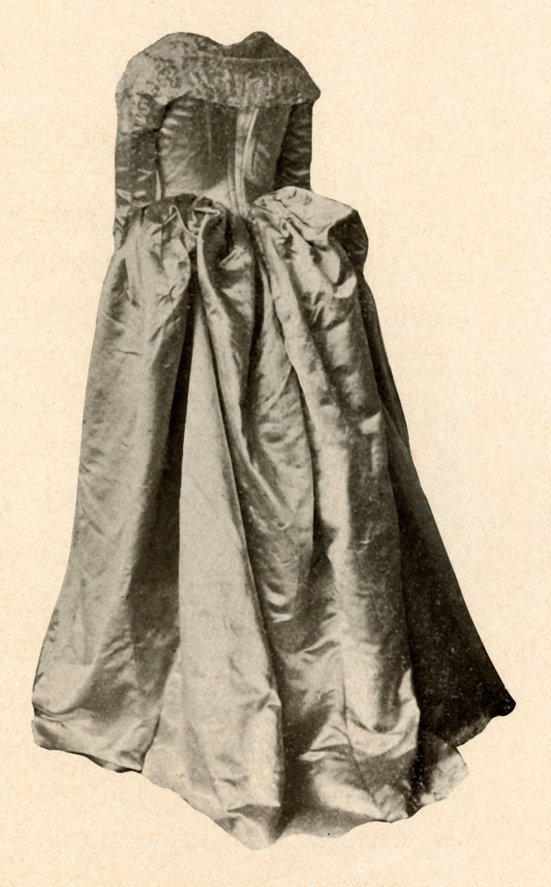 圣克莱尔夫人在费城（1760，1937）穿着的白色缎面婚纱。 作者 不明
