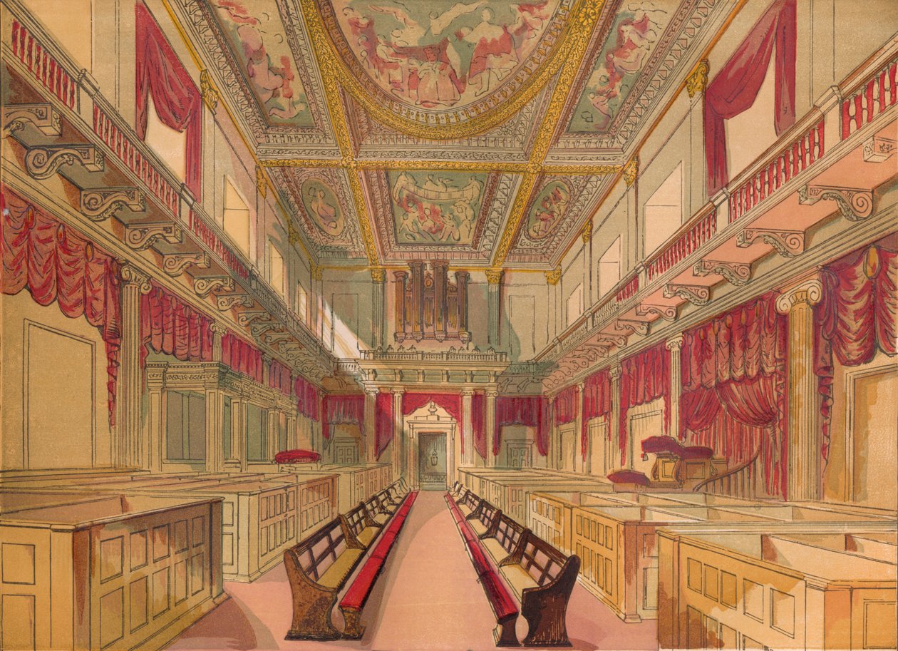 白厅教堂（Whitehall Chapel），c1845年，1864年 作者 不明