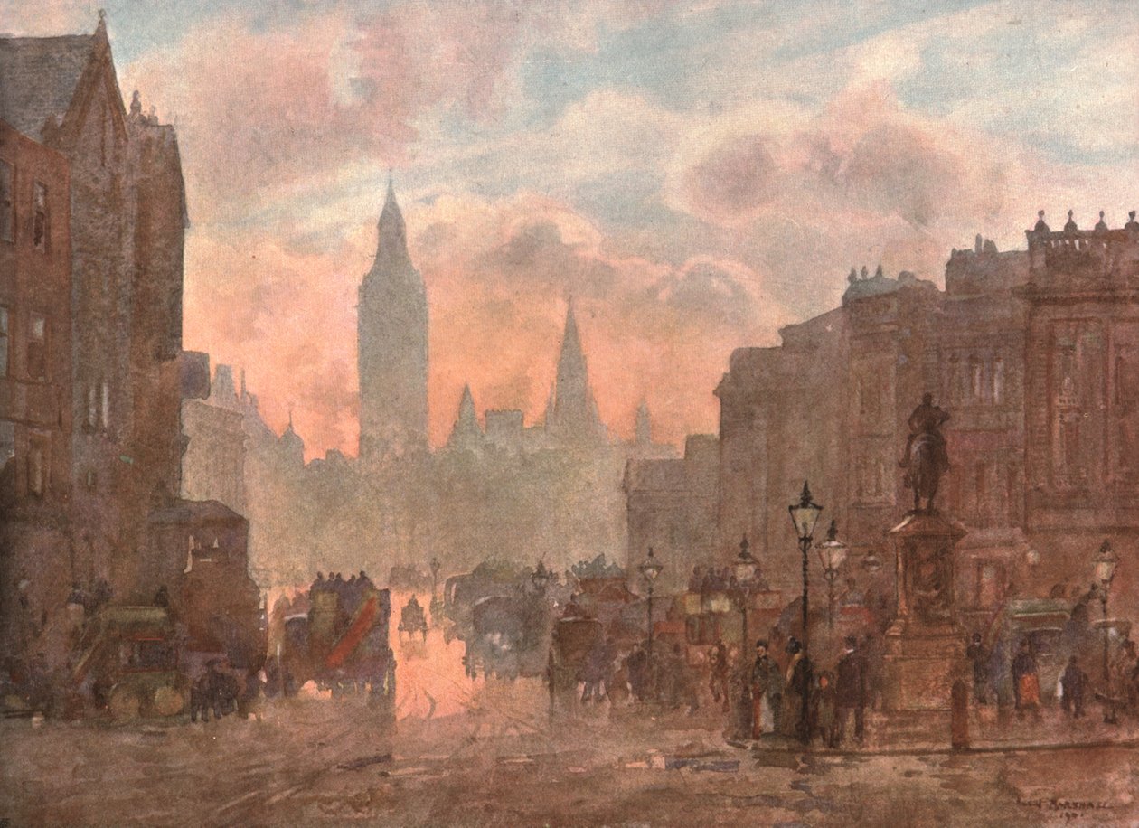 Charing Cross的Whitehall，c1899，c1900。 作者 不明