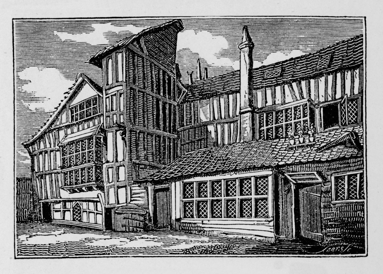 1823年1906年，伦敦市系泊道Swithins Passage中的Whittingtons House 作者 不明