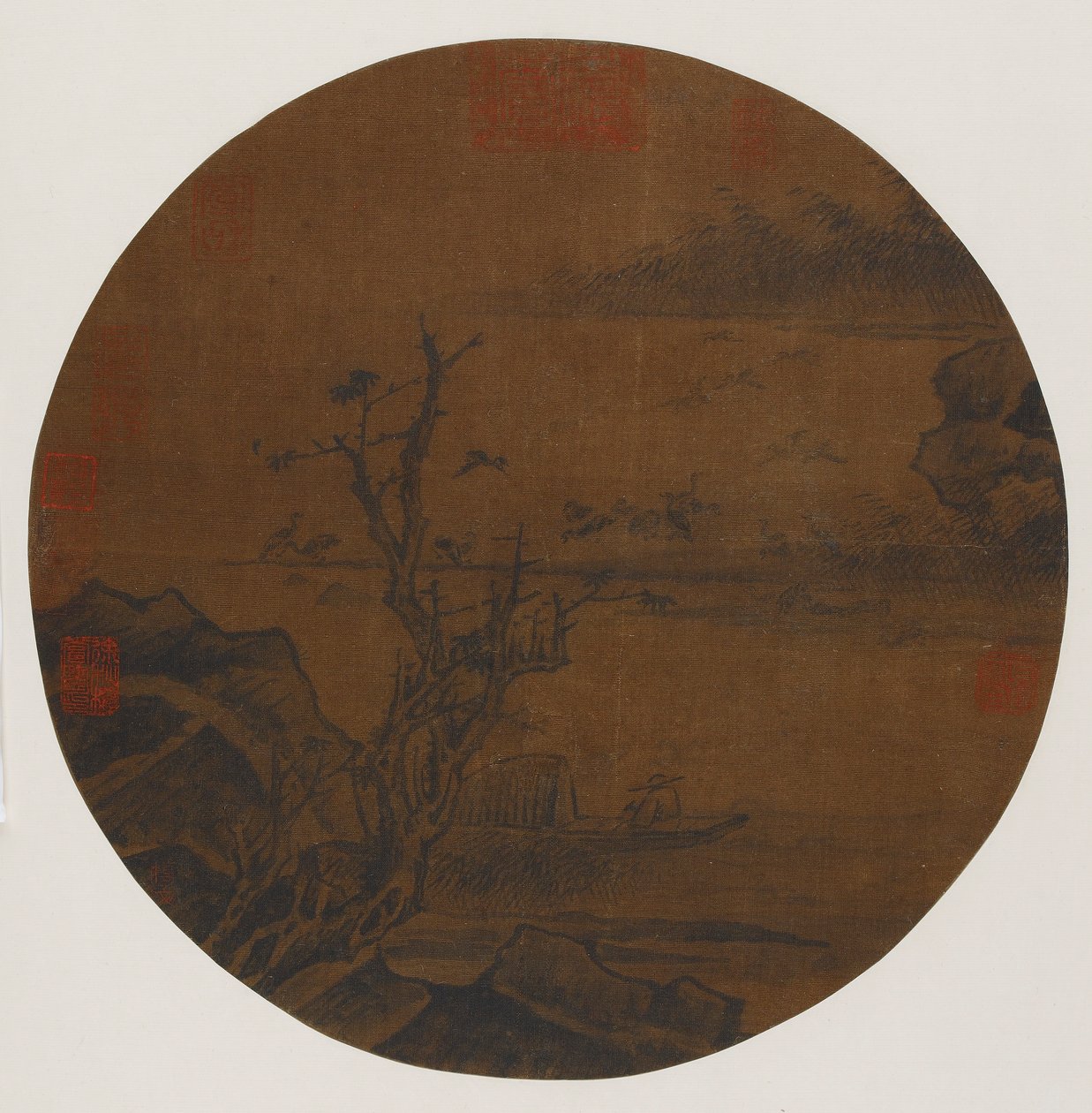 大雁下沙洲，可能是明朝的，1368-1644。 作者 不明
