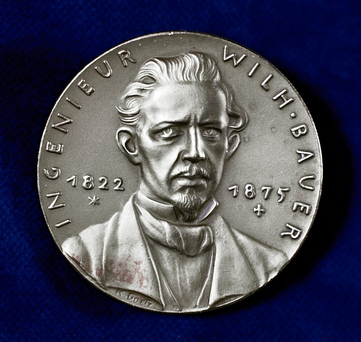 威廉·鲍尔（Wilhelm Bauer）1822-1875年，德国发明家和潜艇先驱建造者 作者 不明